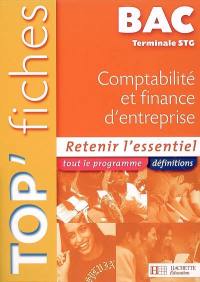 Comptabilité et finance d'entreprise terminale STG