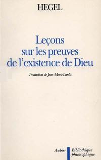 Leçons sur les preuves de l'existence de Dieu