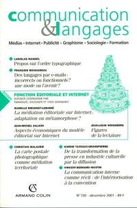 Communication & langages, n° 130. Fonction éditoriale et Internet