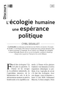 L'écologie humaine, une espérance politique