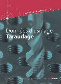 Données d'usinage : taraudage