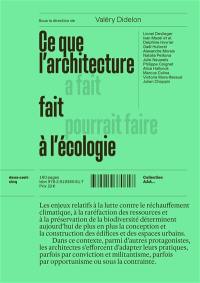 Ce que l'architecture fait à l'écologie