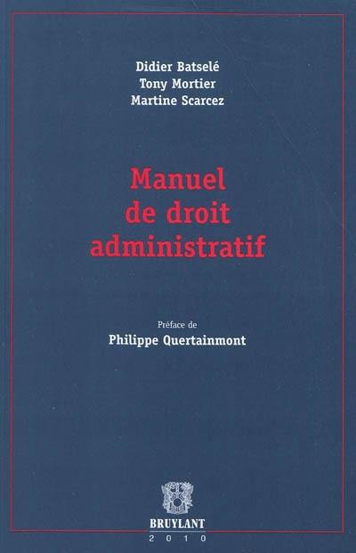 Manuel de droit administratif