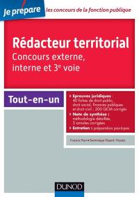 Rédacteur territorial : concours externe, interne et 3e voie : tout-en-un