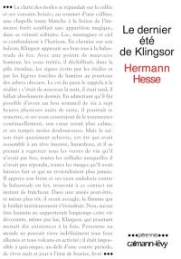 Le dernier été de Klingsor