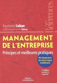 Le management des entreprises : principes et meilleures pratiques