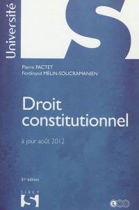 Droit constitutionnel : mise à jour août 2012