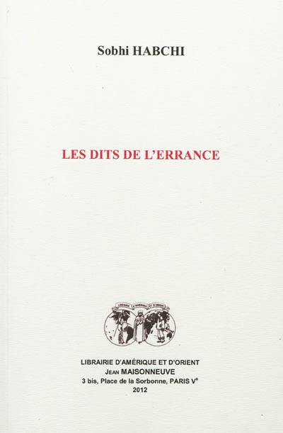 Les dits de l'errance