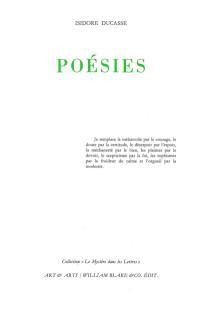 Poésies : préface à un livre futur