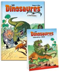 Les dinosaures en bande dessinée : pack volume 1 + calendrier 2025