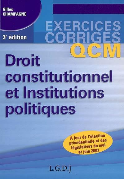 Droit constitutionnel et institutions politiques