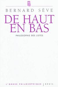 De haut en bas : philosophie des listes