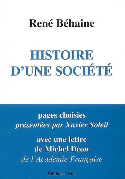 Histoire d'une société