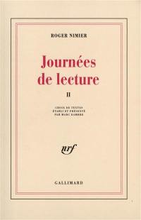 Journées de lecture. Vol. 2. 1951-1962