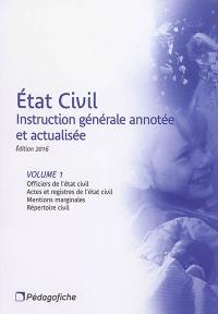 Etat civil : instruction générale annotée et actualisée