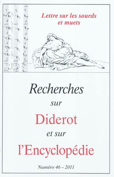 Recherches sur Diderot et sur l'Encyclopédie, n° 46. Lettres sur les sourds et muets