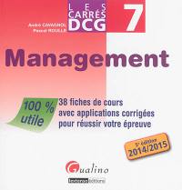 Management : 38 fiches de cours avec applications corrigées pour réussir votre épreuve : 2014-2015