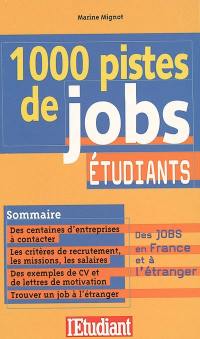 1000 pistes de jobs étudiants