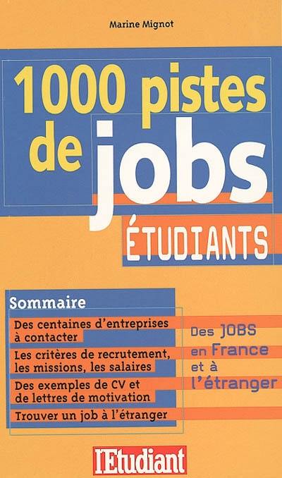 1000 pistes de jobs étudiants