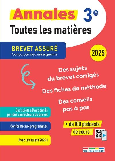 Annales toutes les matières 3e : 2025