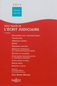 Petit traité de l'écrit judiciaire