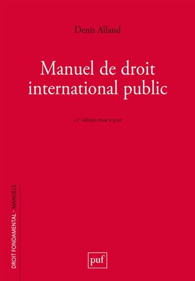 Manuel de droit international public