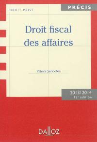 Droit fiscal des affaires : 2013-2014