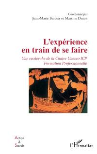 L'expérience en train de se faire : une recherche de la Chaire Unesco ICP, formation professionnelle