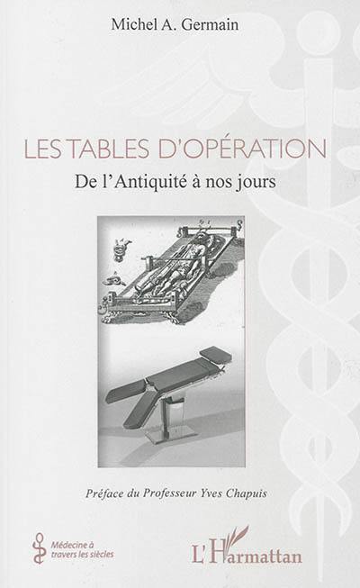 Les tables d'opération : de l'Antiquité à nos jours