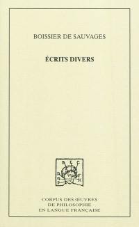 Ecrits divers