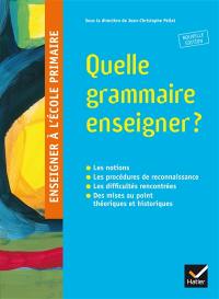 Quelle grammaire enseigner ? : les notions, les procédures de reconnaissance, les difficultés rencontrées, des mises au point théoriques et historiques