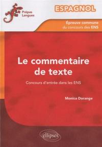 Espagnol : l'épreuve commune de commentaire de texte du concours d'entrée aux ENS