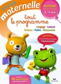 Tout le programme : moyenne section 4-5 ans