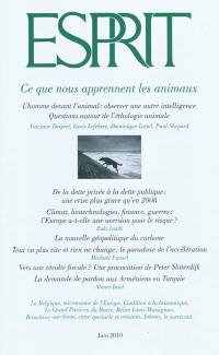 Esprit, n° 365. Ce que nous apprennent les animaux