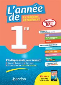 L'année de 1re, spécialités sciences humaines-maths, enseignements communs : l'indispensable pour réussir : nouveau bac