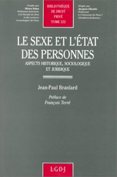 Le Sexe et l'état des personnes