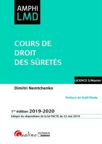 Cours de droit des sûretés : licence 3-master : 2019-2020