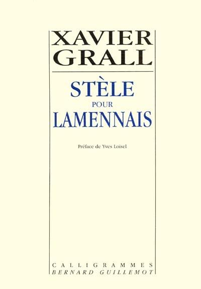 Stèle pour Lamennais