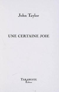 Une certaine joie