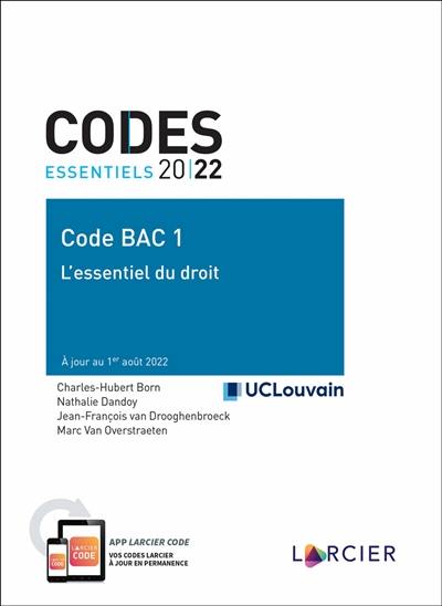 Code bac 1 : l'essentiel du droit 2022