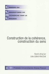 Construction de la cohérence, construction du sens