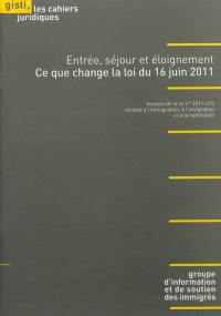 Entrée, séjour et éloignement : ce que change la loi du 16 juin 2011 : analyse de la loi n° 2011-672 relative à l'immigration, à l'intégration, et à la nationalité