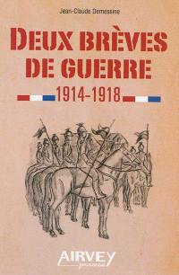 Deux brèves de guerre : 1914-1918