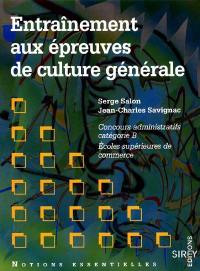 Entraînement aux épreuves de culture générale