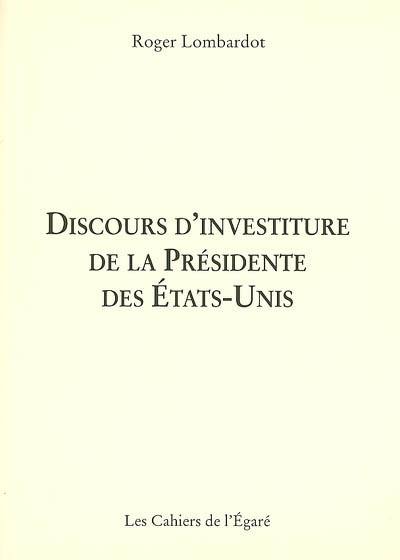 Discours d'investiture de la présidente des Etats-Unis