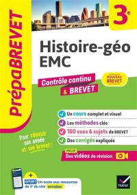 Histoire géo, EMC 3e : contrôle continu & brevet : nouveau brevet