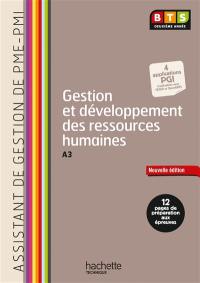 Gestion et développement des ressources humaines, A3 : assistant de gestion de PME-PMI, BTS deuxième année