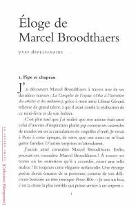 Eloge de Marcel Broodthaers