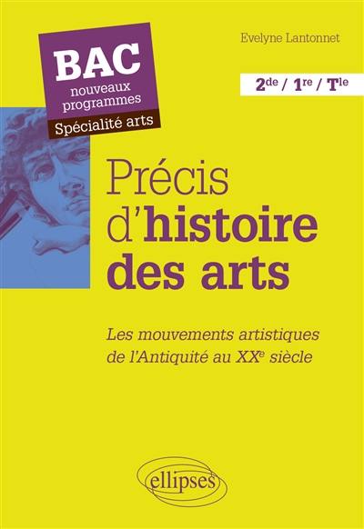 Précis d'histoire des arts, 2de, 1re, terminale : les mouvements artistiques de l'Antiquité au XXe siècle : bac nouveaux programmes, spécialité arts Précis d'histoire des arts, 2de, 1re, terminale : les mouvements artistiques de l'Antiquité au XXe siècle : bac nouveaux programmes, spécialité arts