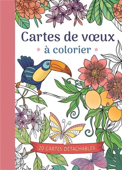 Cartes de voeux à colorier : 20 cartes détachables